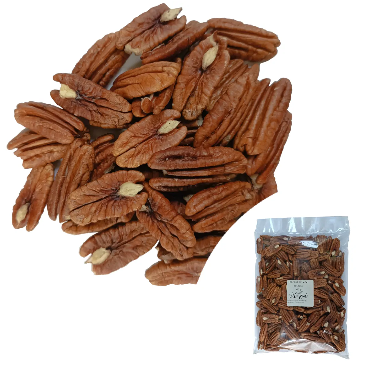 Pecana Pelada En Mitades 500 gr